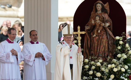 Pope inaugural Mass-march 19-9